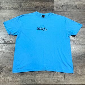 Vintage Y2K Quiksilver Blue Surf Tee T-Shirt Sleeve Hit - Men’s Size XL